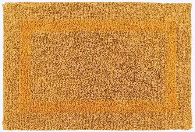 Homescapes Luxury Cotton Bath Mat, Yellow, W: 50 cm, D: 80 cm