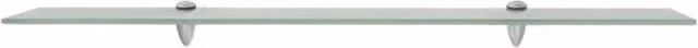 Berkfield Home Modern Floating Glass Shelves, 2 Pack, Clear, W: 90 cm, D: 10 cm, Thickness: 8 mm