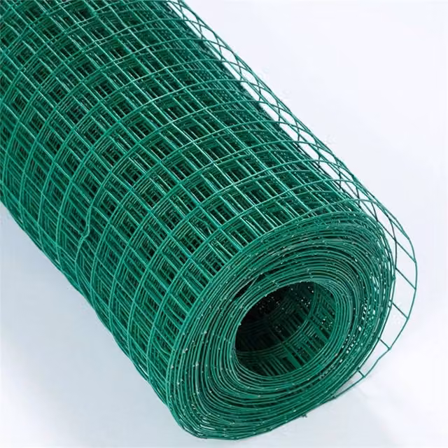 SPETLEK Green Galvanised Steel Welded Wire Mesh Fence for Aviaries, Rabbits and Chickens, 10m – 1