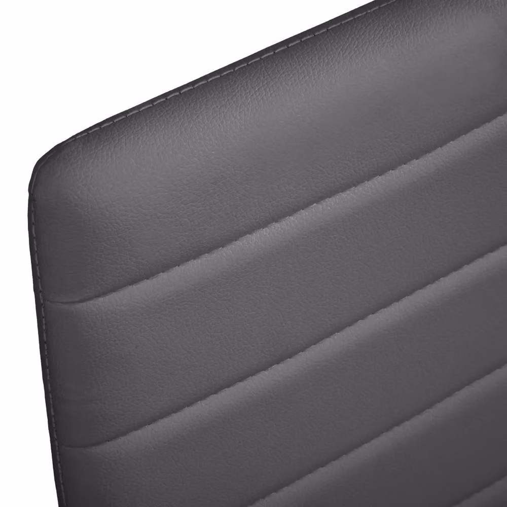 Living and Home Set of 6 Grey PU Leather Armless High Back Dining Chairs – 4