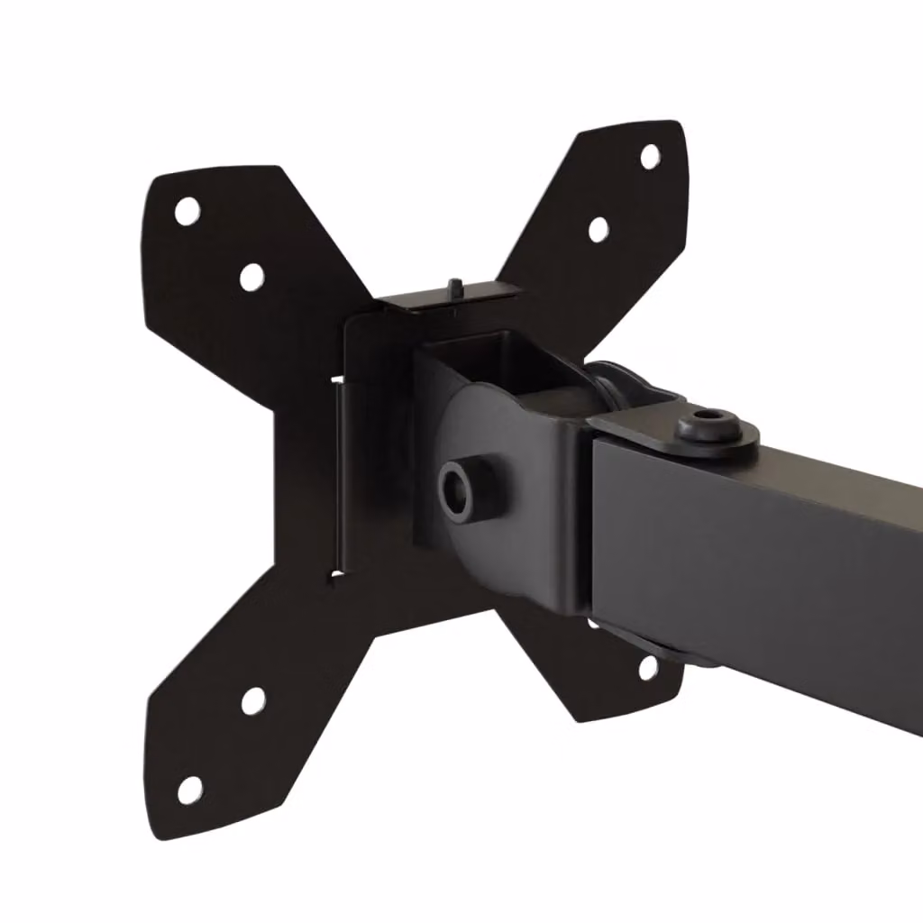 Berkfield Home Dual Monitor Stand in Black Steel with VESA 75/100 mm – 3