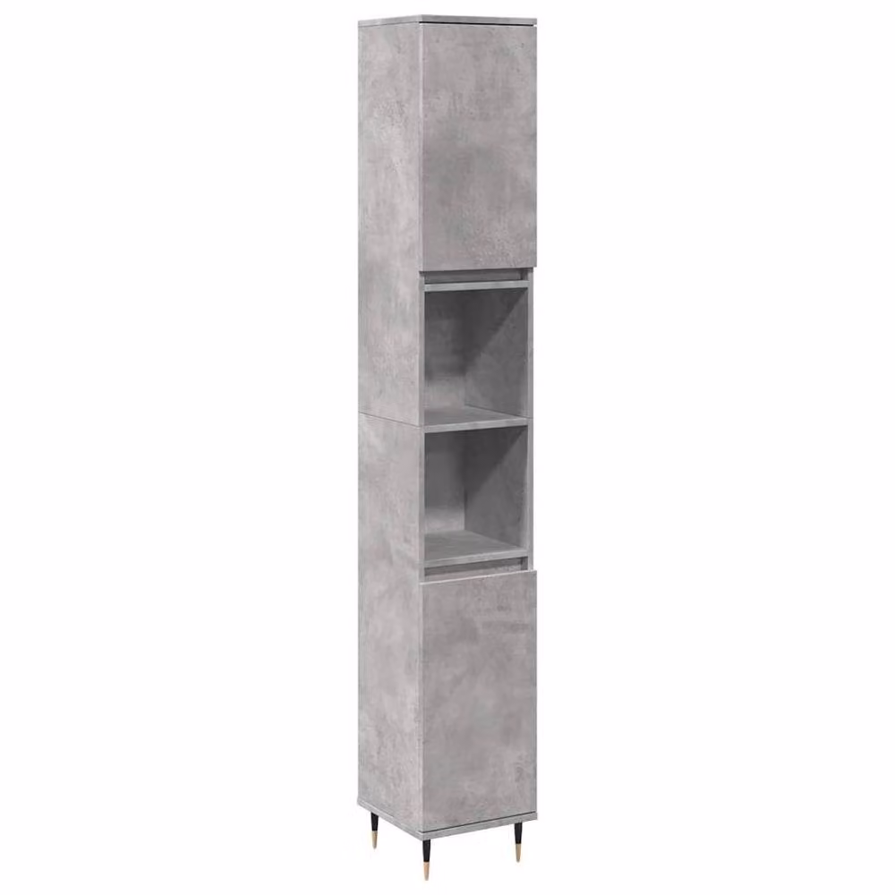 Berkfield Home 3 Piece Modern Bathroom Furniture Set in Matt Concrete Grey – 2
