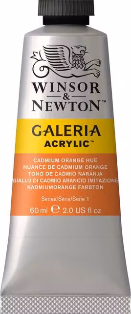 Winsor & Newton Galeria Acrylic Paint, Cadmium Orange Hue, 60ml – 1