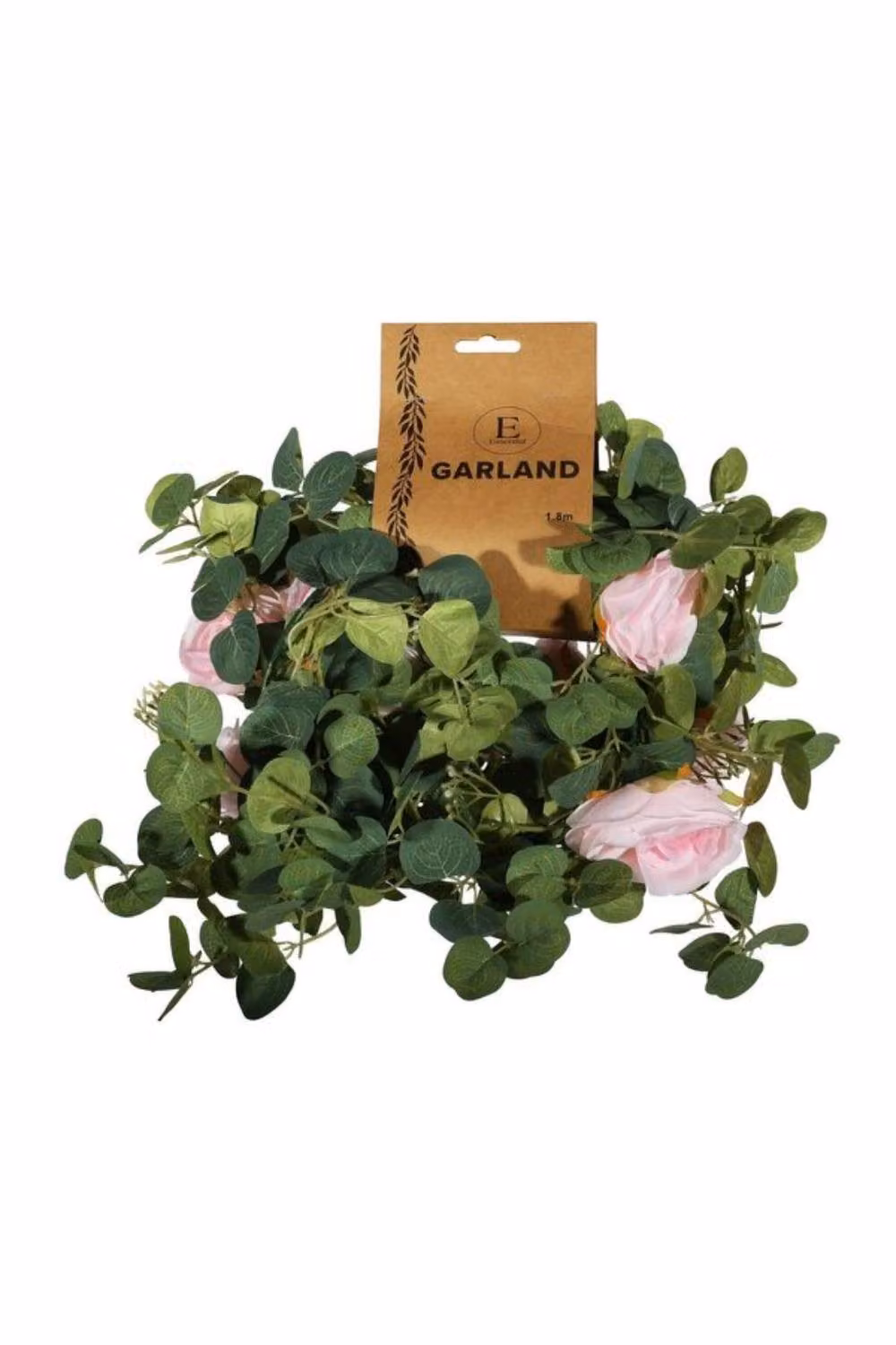 KDMD Pink Rose Mixed Floral Hanging Garland with Foliage – 2