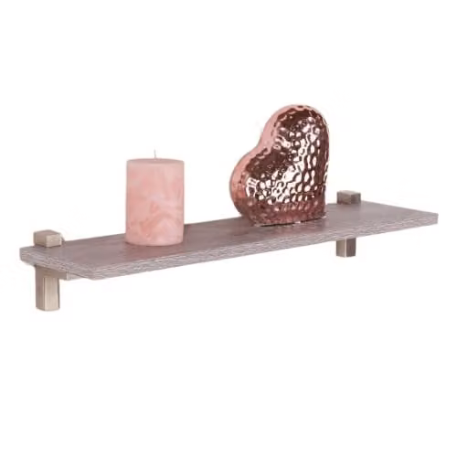 Core Products Grey Oak Slim Wall Mounted Shelf with L Shape Bracket, Width: 60 cm