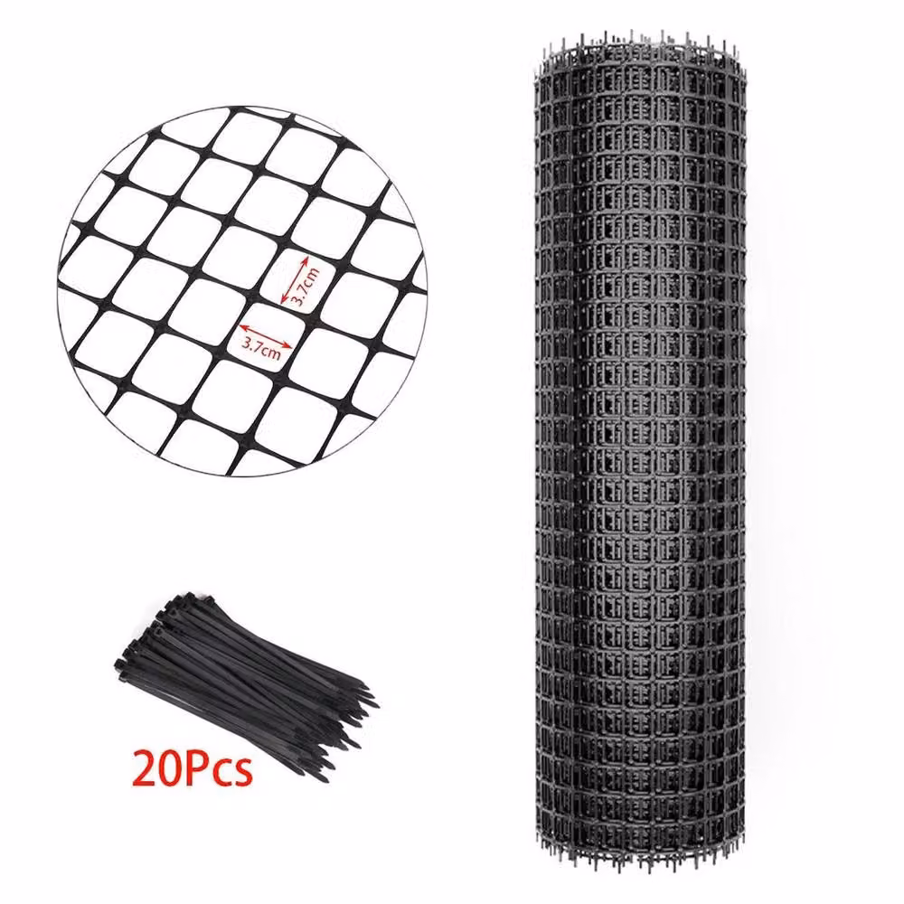 Kelvenix Black Plastic Poultry Fencing Mesh for Garden Safety, 10m x 0.6m – 2