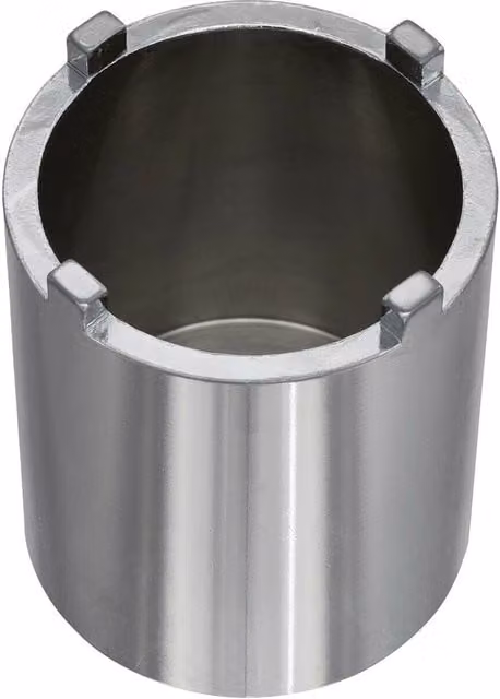 Loops 48.5mm Motorcycle Swingarm Castellated Locknut Socket with 4 Pin/Tooth and 1/2 inch Drive in Silver – 1