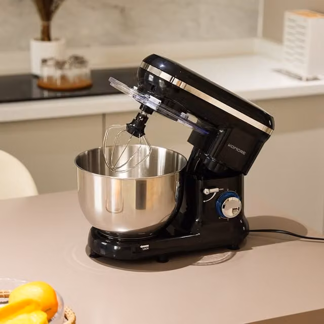 Livingandhome 5.2-Quart Household Kitchen Stand Mixer in Black