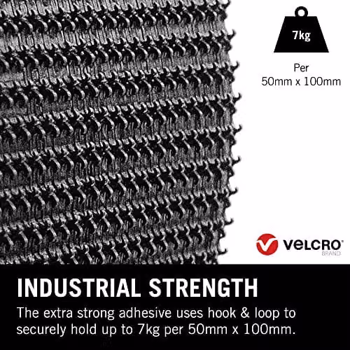 VELCRO Brand Heavy Duty Stick on Coins, Black, Diameter: 45 mm, Set of 6 – 1