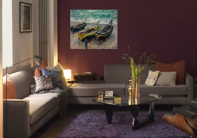 Benjamin Tate Design LTD Claude Monet Three Fishing Boats Canvas Print, Multicolour, W: 152 cm, H: 101 cm