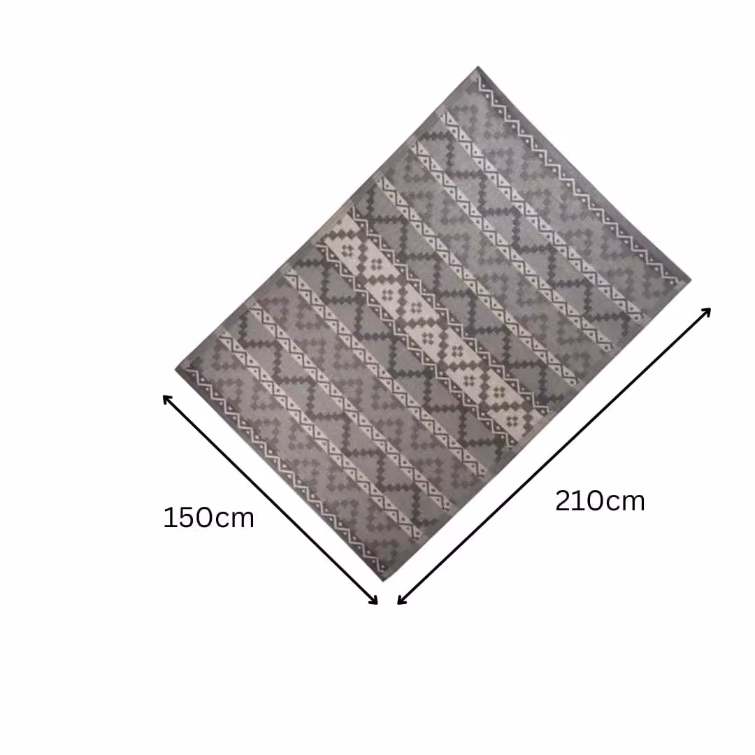 Marco Paul Aztec Slate Outdoor Alfresco Rug in Grey, W/D: 150 x 210 cm – 2