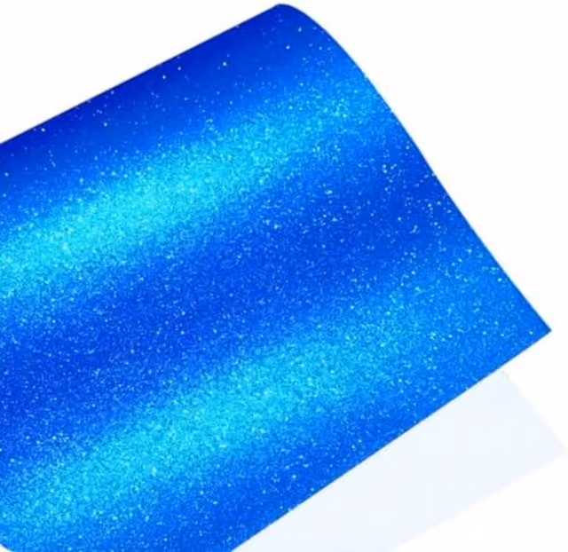 Syntego Blue Glitter Vinyl Sheets, Pack of 10