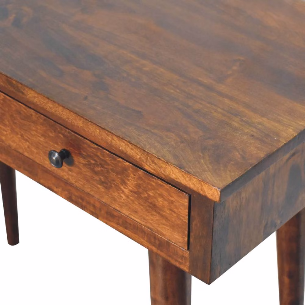 Wyld Haus Kealakekua Chestnut Mango Wood 2 Drawer Console Table in Brown, W: 90 cm, D: 40 cm, H: 78 cm – 4
