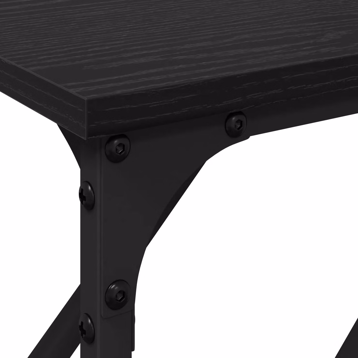 Berkfield Home Industrial Console Table in Black Oak, W/D/H: 180 x 23 x 75 cm – 2