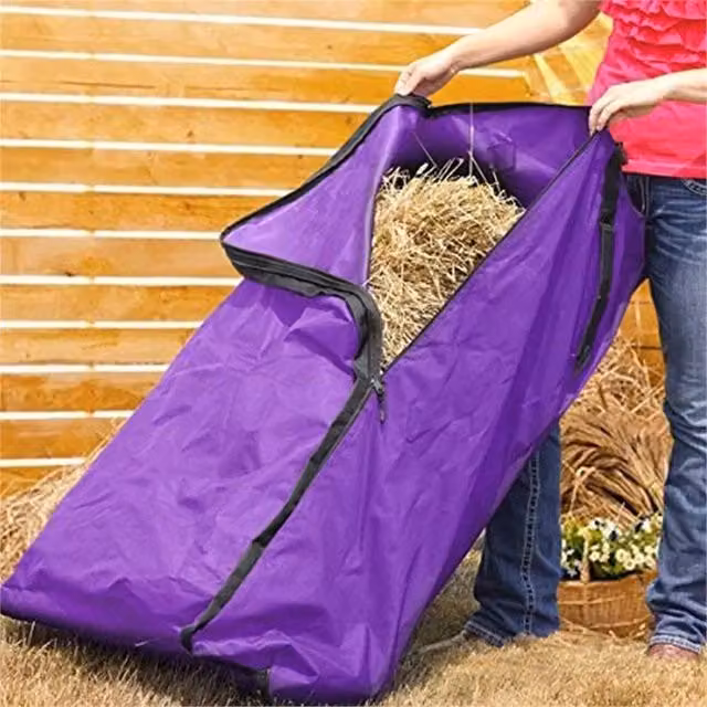 Nordara Hay Straw Bale Storage Bag in Purple, W: 60.0 cm, D: 60.0 cm, H: 59.0 cm