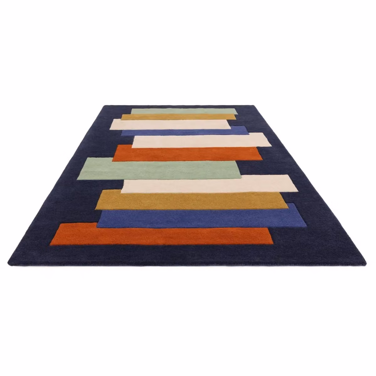The Rug Shop UK Geometric Multicolour Wool Area Rug, W: 160 cm, D: 230 cm – 5