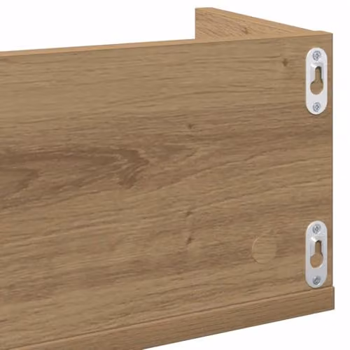 vidaXL Artisan Oak CD Wall Shelf, Brown MDF, W/D/H: 100 x 18 x 18 cm – 3