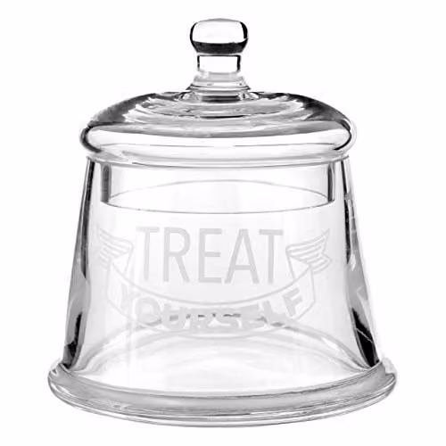 Premier Housewares Treat Yourself Glass Storage Jar in Transparent – 1