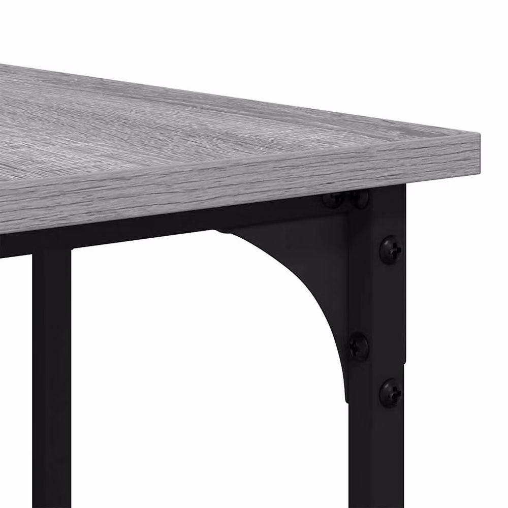Berkfield Home Grey Sonoma Corner Desk in Engineered Wood W/D/H: 139 x 139 x 75 cm – 5