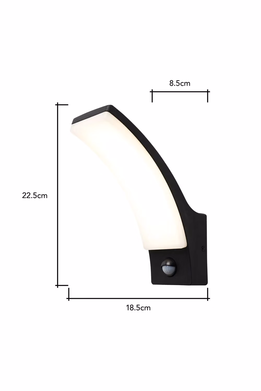 BHS Lighting Klaus Modern LED Outdoor Wall Light with Motion Sensor in Black – 4