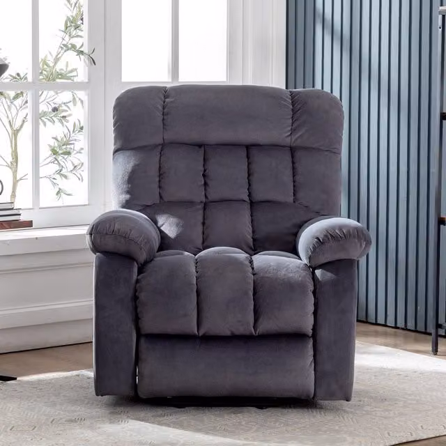 Aosom.UK Grey Power Lift Recliner Armchair with Heating, USB Ports and Side Pockets, W/D/H: 81 x 91 x 104 cm – 1