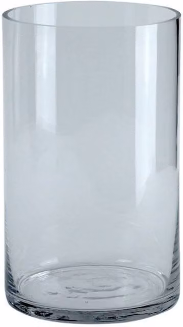 KDMD Transparent Glass Cylinder Vase, Height: 30 cm, Diameter: 18 cm