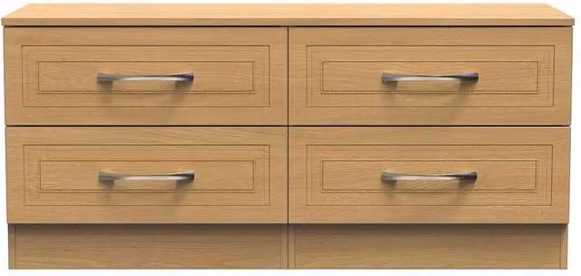 Ready Assembled 2 U Stafford 4 Drawer Bed Box in Light Oak