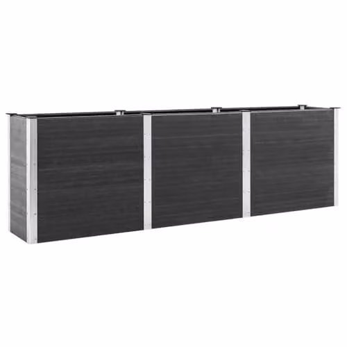 vidaXL Grey WPC Garden Raised Bed W: 300 cm, D: 50 cm, H: 91 cm