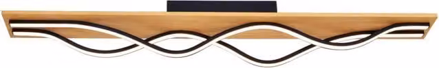Netlighting Conato LED Semi Flush Ceiling Light in Black with 2x Warm White LEDs