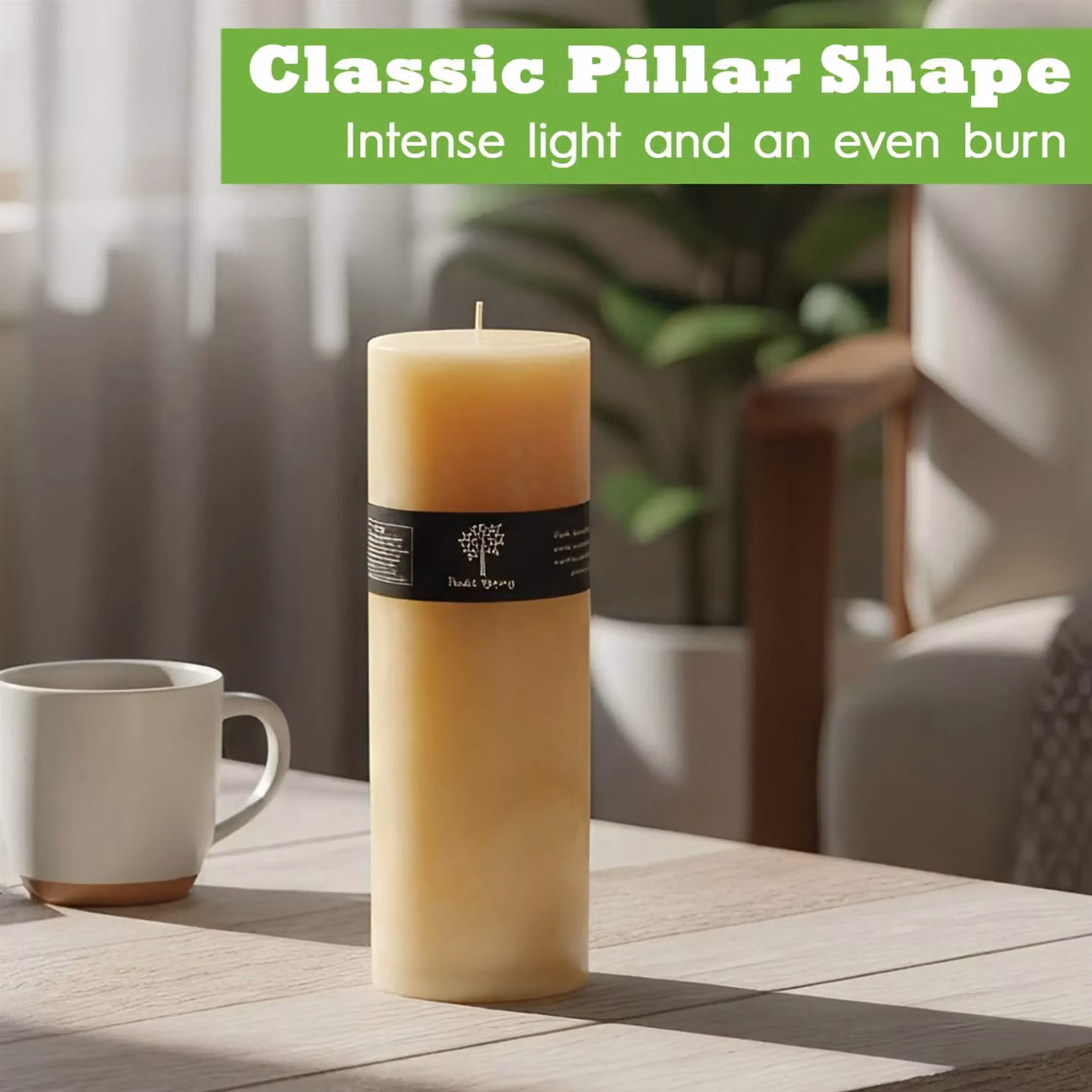 Nicola Spring Round 3 Wick Vanilla Pillar Candle in Beige – 5
