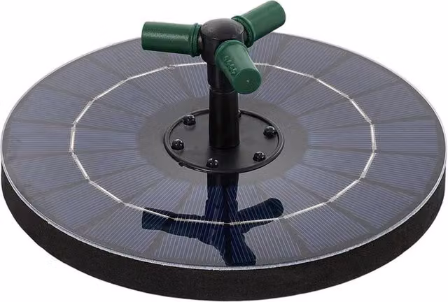 EONLION Solar Floating Fountain in Black for Garden and Pool, W: 100 cm, D: 15 cm