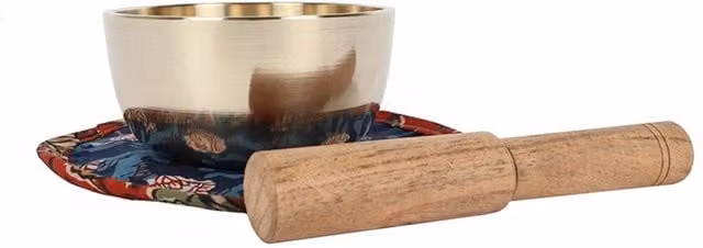 KDMD Gold Metal Oriental Tabletop Singing Bowl for Adults