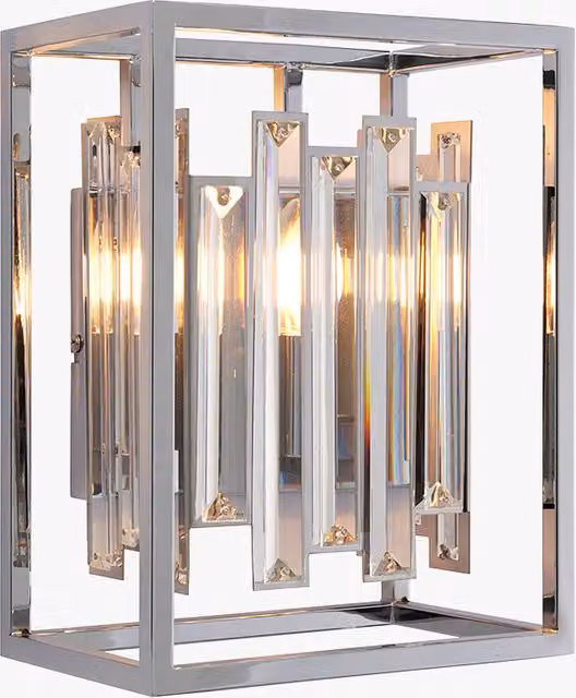 Perch & Parrow Dru Crystal Wall Light in Chrome