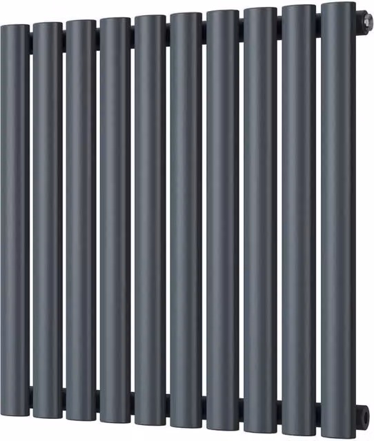 Omeara Anthracite Single Panel Vertical Radiator, W: 58 cm, H: 60 cm