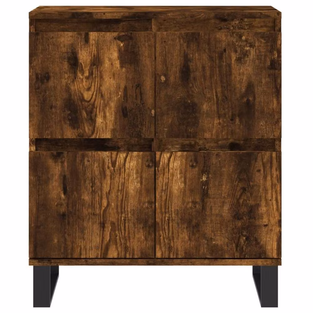 Berkfield Home Industrial Smoked Oak Sideboard in Brown, W/D/H: 60 x 35 x 70 cm – 4