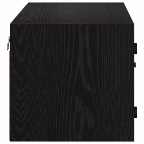 vidaXL Modern Wall Mounted Cabinet with Glass Doors in Black Oak, W/D/H: 68 x 35 x 35 cm – 6