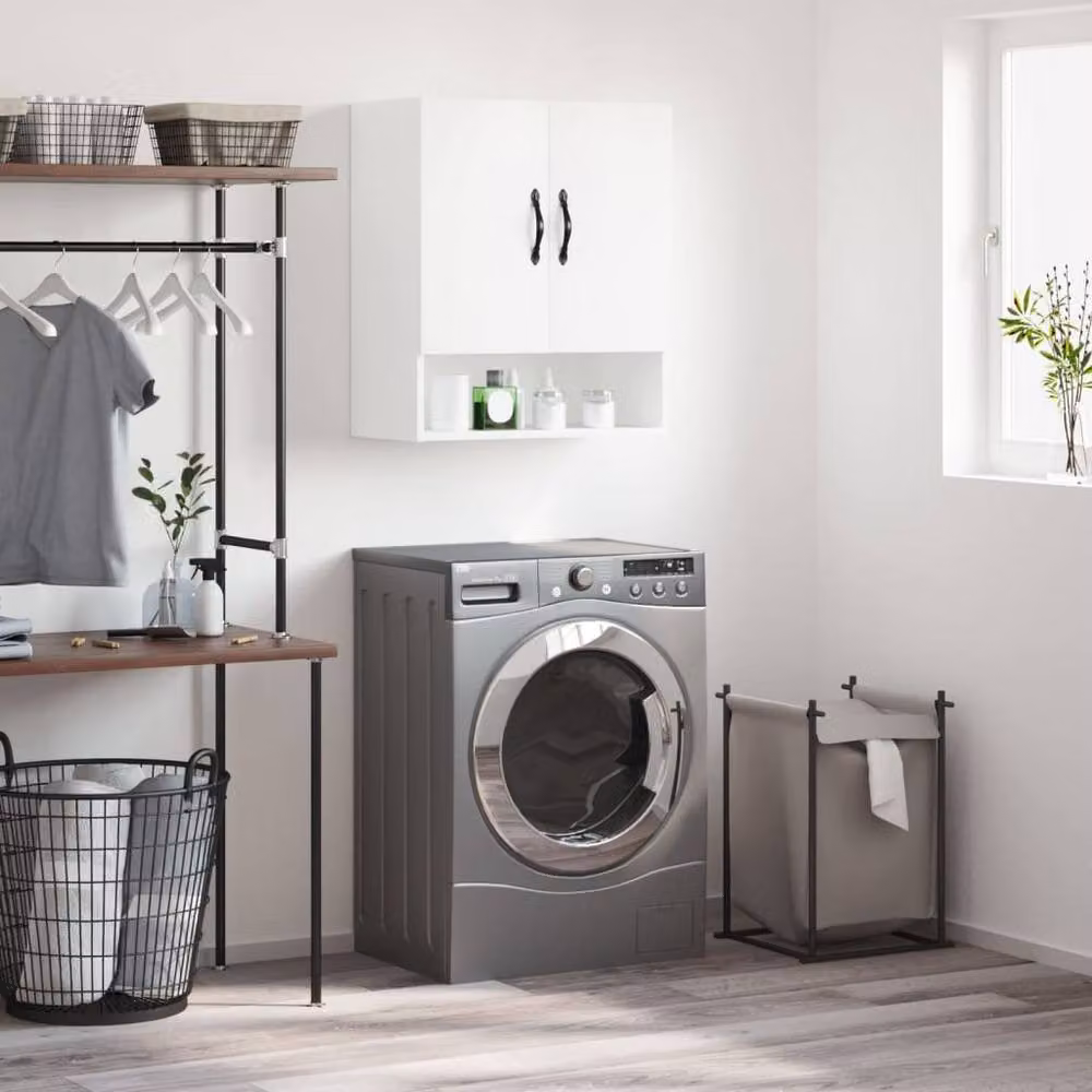 Berkfield Home White Wall Mounted Cabinet with Hinged Doors and Internal Shelves, W/D/H: 60 x 31 x 70 cm – 2