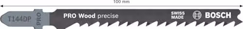 Bosch Professional Precision Wood Jigsaw Blades, Black, Pack of 5 – 3
