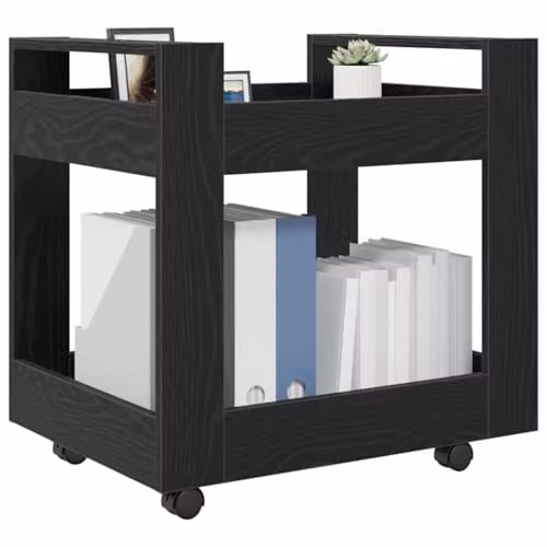 vidaXL Desk Trolley in Black Oak, W/D/H: 60 x 45 x 60 cm