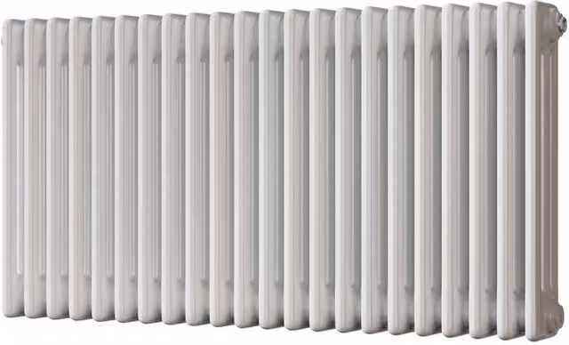 Alpha 3 Column Steel Radiator in White, W/D/H: 99.9 x 60.0 x 77.7 cm