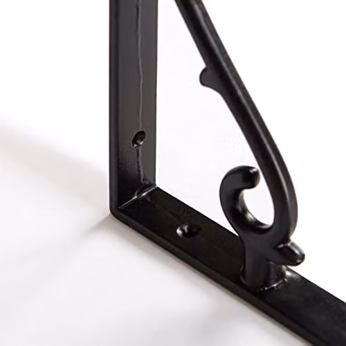 Hammer and Tongs Matt Black Scroll Iron Shelf Bracket, Pack of 2 – 2