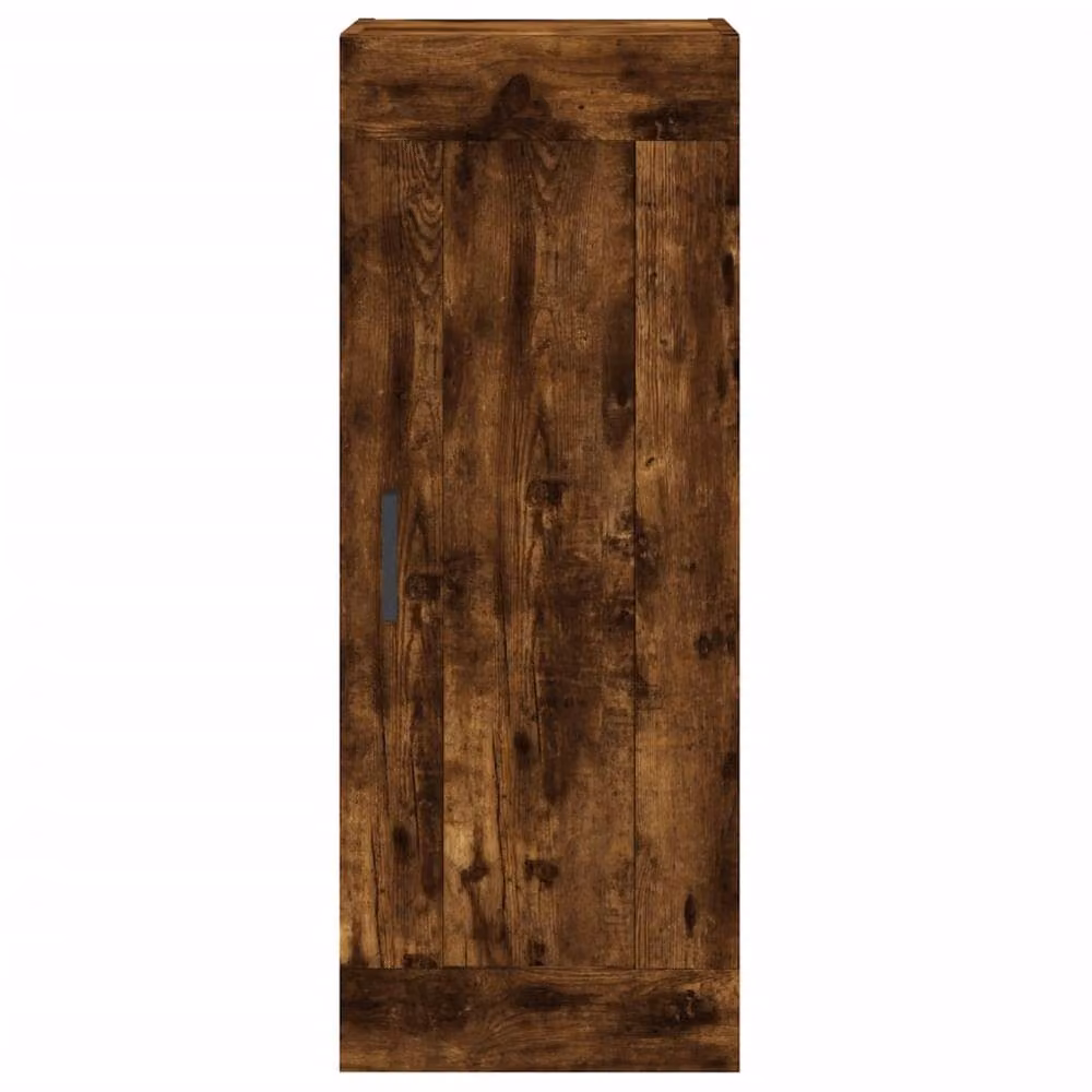 Berkfield Home Wall Mounted Smoked Oak Cabinet in Brown, W/D/H: 34.5 x 34 x 90 cm – 5