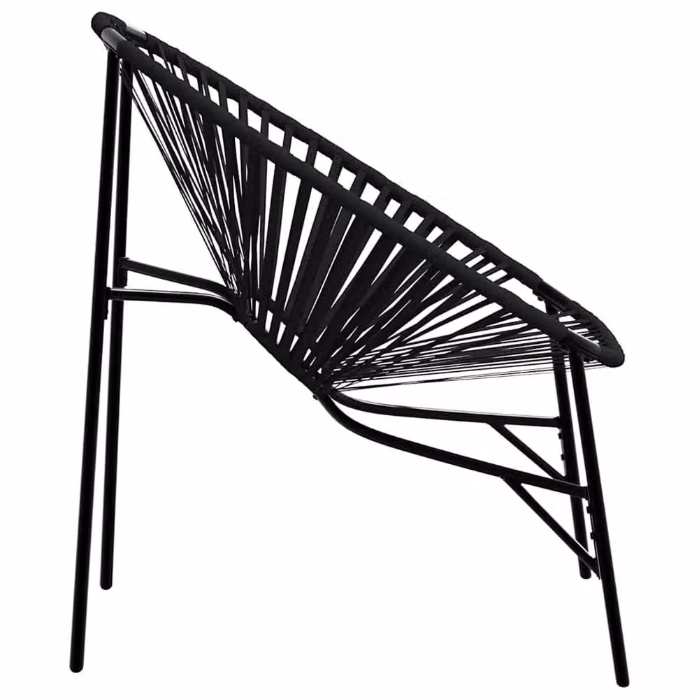 Berkfield Home Beautiful Garden Egg Chair in Black Poly Rattan and Steel – 3