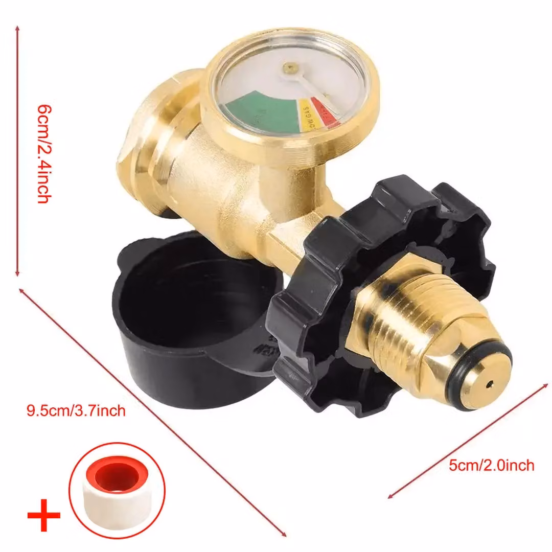 SPETLEK High Low Gas Pressure Gauge Level Indicator in Gold Brass – 2