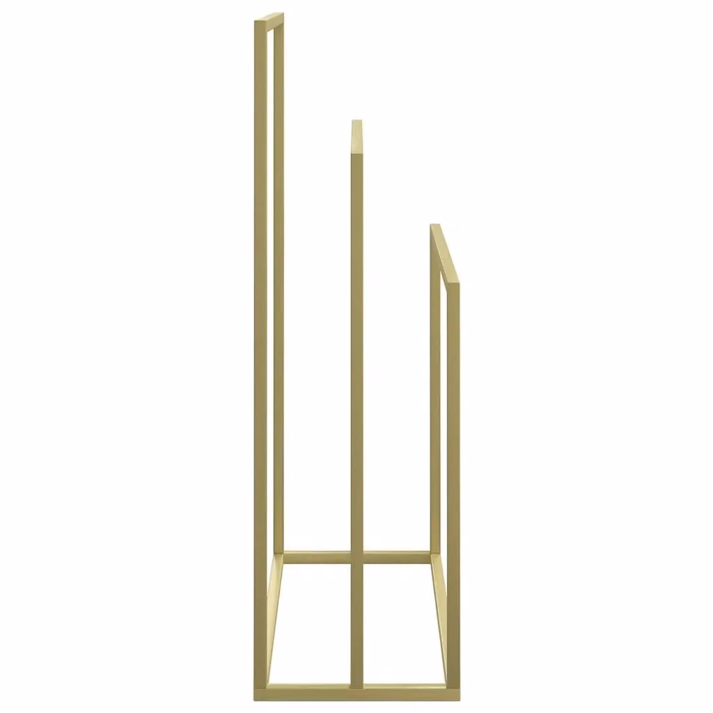 Berkfield Home Freestanding Gold Metal Towel Rack, W/D/H: 48 x 24 x 79 cm – 2