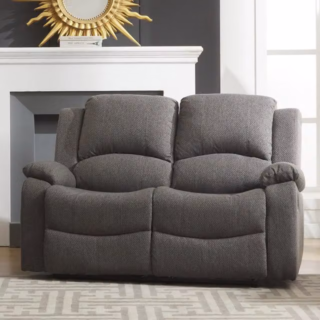 Artemis Home Marldon 2 Seat Manual Recliner Sofa in Grey Fabric
