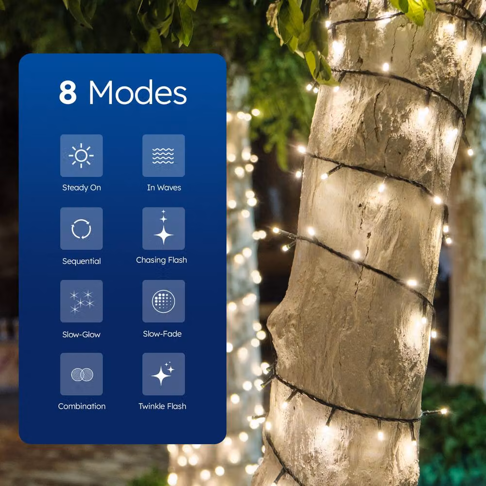 Desiretech LED Waterproof Plug-in String Lights in Cool White with Remote Control, Timer and Dimmer Function – 6