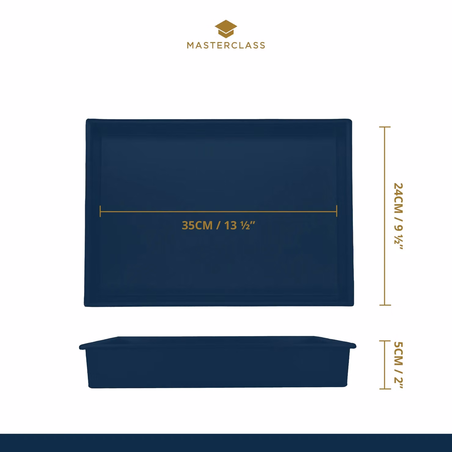 MasterClass Non-Stick Rectangular Carbon Steel Baking Sheet, Grey, W: 35 cm, D: 24 cm, H: 1 cm – 6