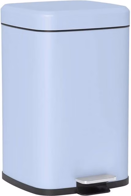 Nordara 20L Metal Kitchen Pedal Bin with Soft-close Lid and Removable Inner Bucket, Blue, W: 28.0 cm, D: 20.0 cm, H: 45.0 cm