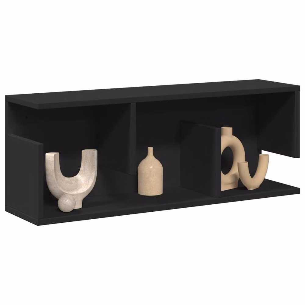 Berkfield Home Wall Mounted Black Matt Modern Cabinet W/D/H: 80 x 20 x 30 cm – 2